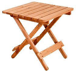 Red Adirondack Square Table