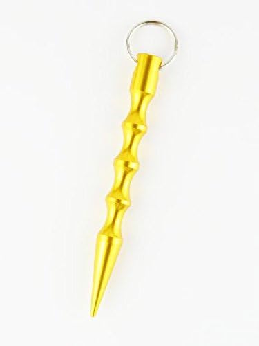 Cyclepower Kubaton Keyring Self Defense Keychain 5.75-Inch with Pressure Tip (Gold)