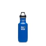 Klean Kanteen Stainless Steel Water Bottle with Poly Loop Cap (18-Ounce, Ocean Blue)