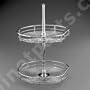 Chrome Wire D-Shape Lazy Susan Shelf Unit