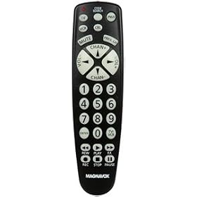 3-DEVICE Universal Remote Control with Big Buttons