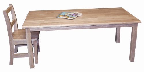 Rectangular Hardwood Table Leg Height: 18