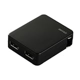 iBUFFALO �yiPhone5,iPhone4S����m�F�ρz  iPod,iPhone,PSP,3DS,�E�H�[�N�}���Ή� ���^ �z���C�gUSB�[�d�� 2�|�[�g�^�C�v BSIPA04WH
