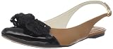 ALL BLACK Women's Crochet Bow Slingback Flat