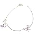 Girlfriend Gift - Anklets in Sterling Silver & Gemstone 20 Grams 10.75 " (anklt596)