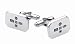 Silver Feature Hallmark Rectangular Cufflinks