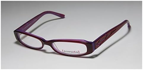 Kimiko 902 Womens/Ladies Rx Ready Inexpensive Designer Full-rim Eyeglasses/Glasses (50-16-0, Red / Purple)