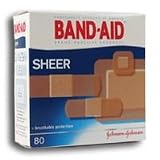 Band Aid Sheer Adhesive Bandages, Assorted 80 Ea Band Aid Sheer Adhesive Bandages, Assorted 80 Ea