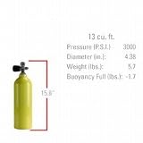 Tank Luxfer Aluminum 13 With Valve