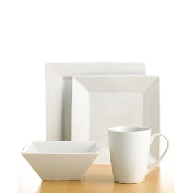 So many people register for expensive dinnerware sets (and often, 1 cheap, 1 expensive), but I just didnt see the point. I just stuck with one set that I liked and we also got a great deal on it ($12.50 for each 4pc set) from Macys.