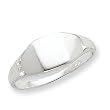 Sterling Silver 7x9mm Solid Back Signet Ring