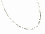 Bezel Set Diamond Chain in White Gold by Barry Kronen