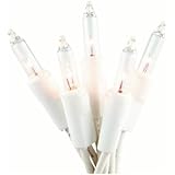 White Christmas Lights 50 Clear White Wire