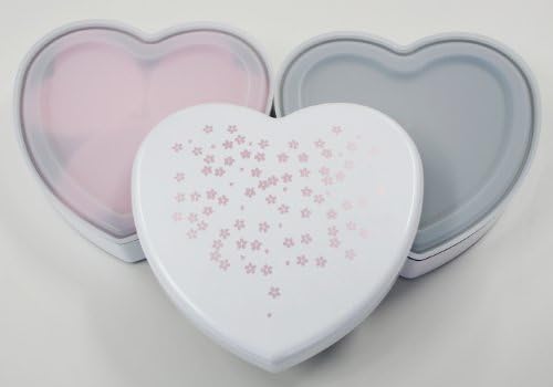 Heart two stage nest of boxes (in lid) first Sakura (with three core) White Y14656 (japan import)