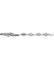Sterling Silver Filigree Y2K Commemorative Bracelet