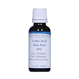 (1 oz / 30 ml) LACTIC Acid 60% Skin Chemical Peel - Alpha Hydroxy (AHA) For Acne, Skin Brightening, Wrinkles, Dry Skin, Age Spots, Uneven Skin Tone, Melasma and More (from Skin Beauty Solutions)