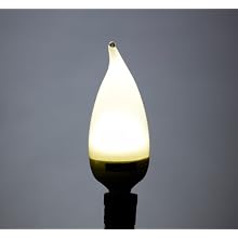 GE Lighting 76455 Energy Smart LED Bent Tip Light Bulb, White, Candelabra Base, 2-Watt