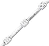 14k White Gold 1.00Ct Prong Diamond Fashion Bracelet