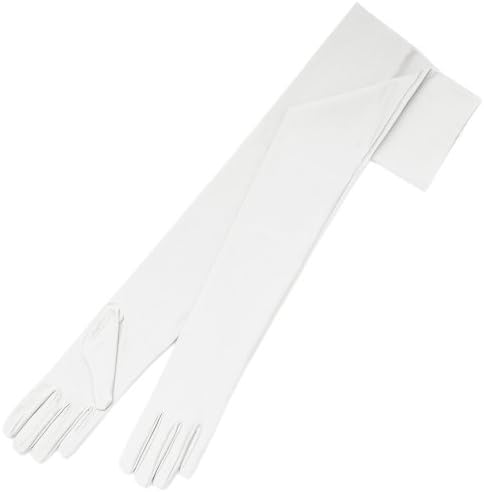 ZaZa Bridal 23" Long 4-Way Stretch Matte Finish Satin Dress Gloves Opera Length 16BL
