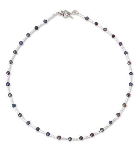 Pearl strand necklace Midnight Sea