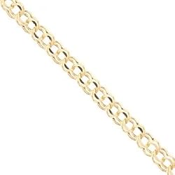 14KT Yellow Gold Ladies Charm Bracelet Lobster 8 Inch
