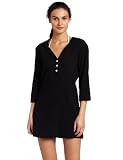 Nautica Womens Hoodie Dress, Black, Medium
