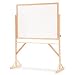 Quartet Standard Melamine Reversible Whiteboard, 4 x 6 Feet, Includes Accessory Rail, Oak Frame (WMR406)