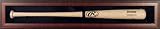 Baseball Bat Display Case with Brown Wood Frame