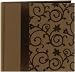 Scroll Embroidery Fabric Postbound Album With Ribbon 12X12 - Brown Brown