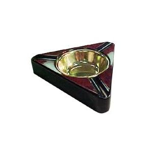 Triangular Wood Cigar Ashtray