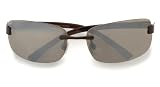 Dr. Dean Edell Invisible Bi-Focal Rimless Sunglass Reader, Dark Amber with Mirror Lens, +2.00