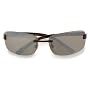 Dr. Dean Edell Invisible Bi-Focal Rimless Sunglass Reader, Dark Amber with Mirror Lens, +2.00