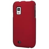 Hard Snap on RED RUBBERIZED Cover Faceplate Sleeve Case for SAMSUNG i500 FA ....