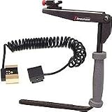 Stroboframe Quick Flip 350 - 35mm Flash Bracket with Adorama Off-Camera iTTL 3' Coiled Flash Cord for Nikon