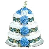 Large Blue Mums Diaper Cake by Bloomers
