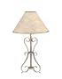 Table Lamp with Scroll Metal Base in Ivory Finish