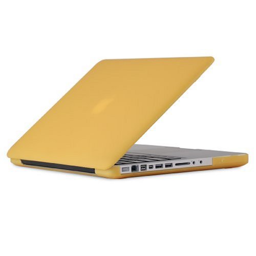 Speck Products See Thru Satin, Soft Touch Hard Shell Case, for 13-inch MacBook Aluminum Unibody/Black Keyboard (Yellow) - DOES NOT FIT WHITE MACBOOK