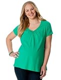 Motherhood Maternity: Plus Size Short Sleeve V-neck Maternity T Shirt
