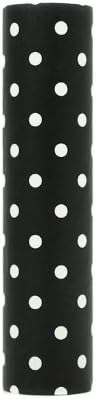 kaarskoker Polka Dot 4-Inch-by-7/8-Inch Candle Covers, Set of 2, Black