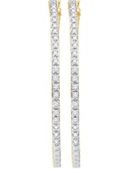 14KT Yellow Gold 1.00 CTW DiamondFashion Hoops