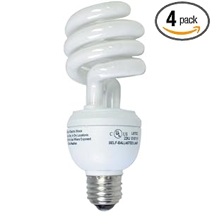 Globe 4408301 26-Watt Dimmable Compact Fluorescent Light Bulbs, 4 Pack