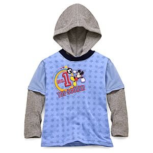Disney Long-Sleeve Mickey Mouse Tee with Hood for Toddler Boys