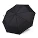 Rainbrace Big-Size Umbrella 3-fold Automatic Super Windproof Rain Resistant with Rubber Handle(Black)