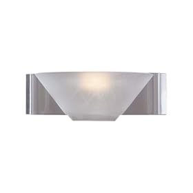 Minka Lavery Sunrise 5731-84 Small Glass 1 Light 100w (3"H x 10"W) Sconce Lighting in Brushed Nickel