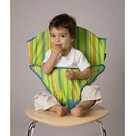 Lime Stripe Totseat chair harness