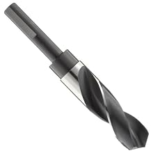 Precision Twist R57 High Speed Steel Reduced Shank Drill Bit, Uncoated (Bright) and Black Oxide Finish, 1/2" Reduced Shank, 118 Degree Conventional Point