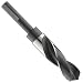 Precision Twist R57 High Speed Steel Reduced Shank Drill Bit, Uncoated (Bright) and Black Oxide Finish, 1/2" Reduced Shank, 118 Degree Conventional Point