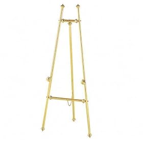 Quartet 30E Decorative Brass Display Easel, 69 High, 16 Wide, Folds to 4w x1d x72h by Quartet