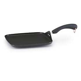 Paula Deen 11 Inch Porcelain Square Griddle, Charcoal by 