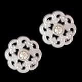 Keepsake Rhinestone Glass Button 5 8'' Pearl White By The Package